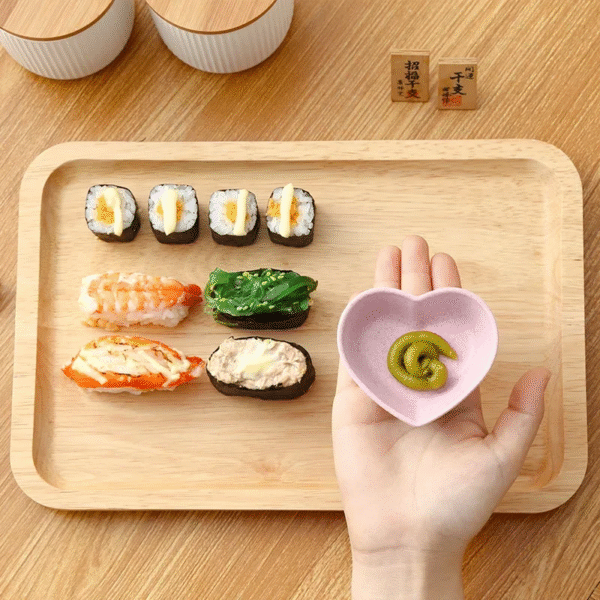Dinnerware Mini Bowl Love Heart Shape Wheat Straw Bowls